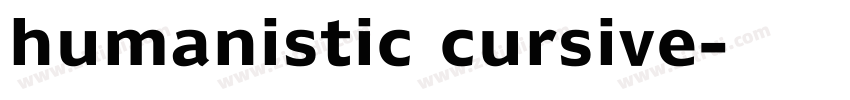 humanistic cursive字体转换